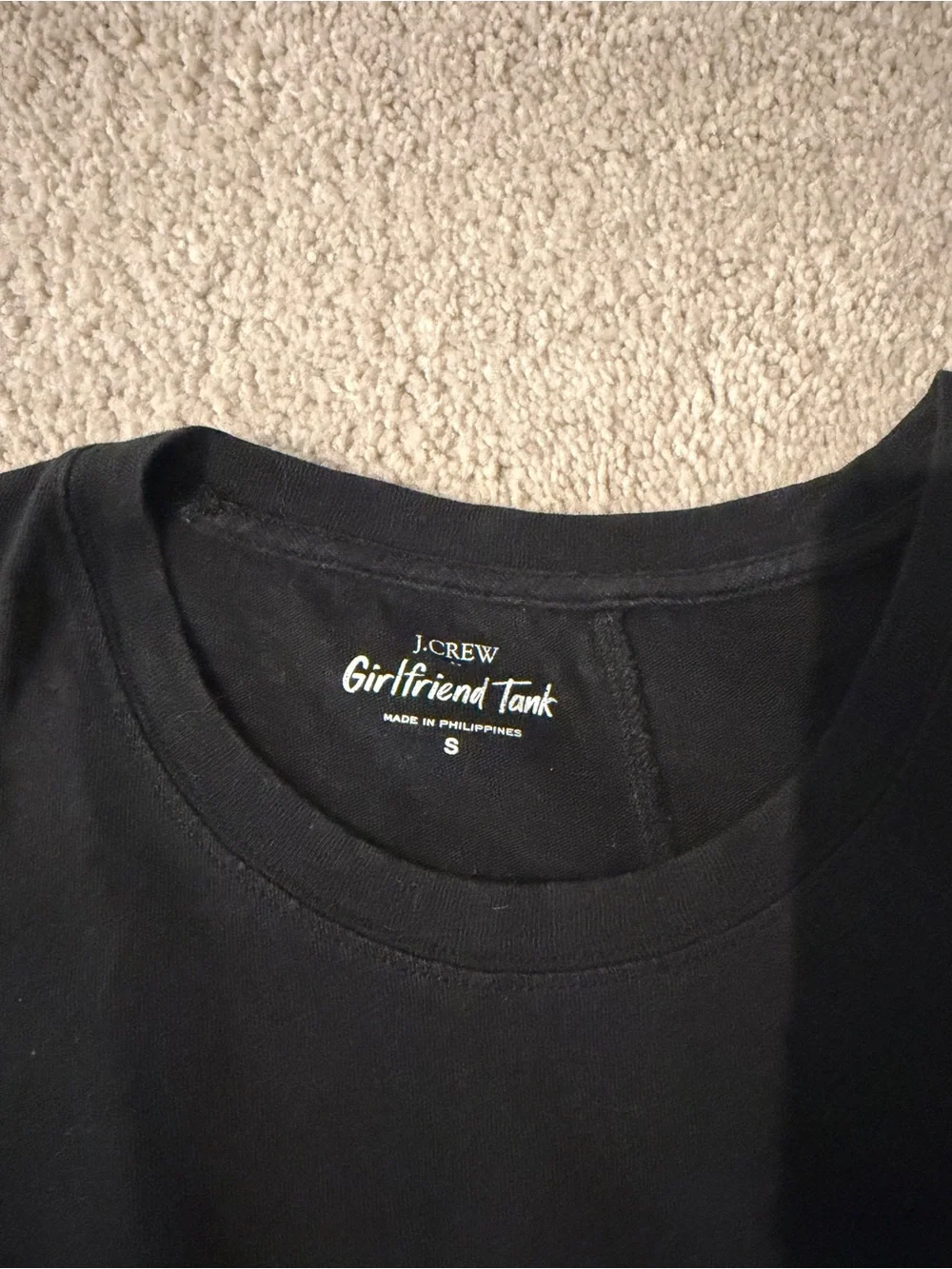Jcrew Classic Black Girlfriend Tank Top